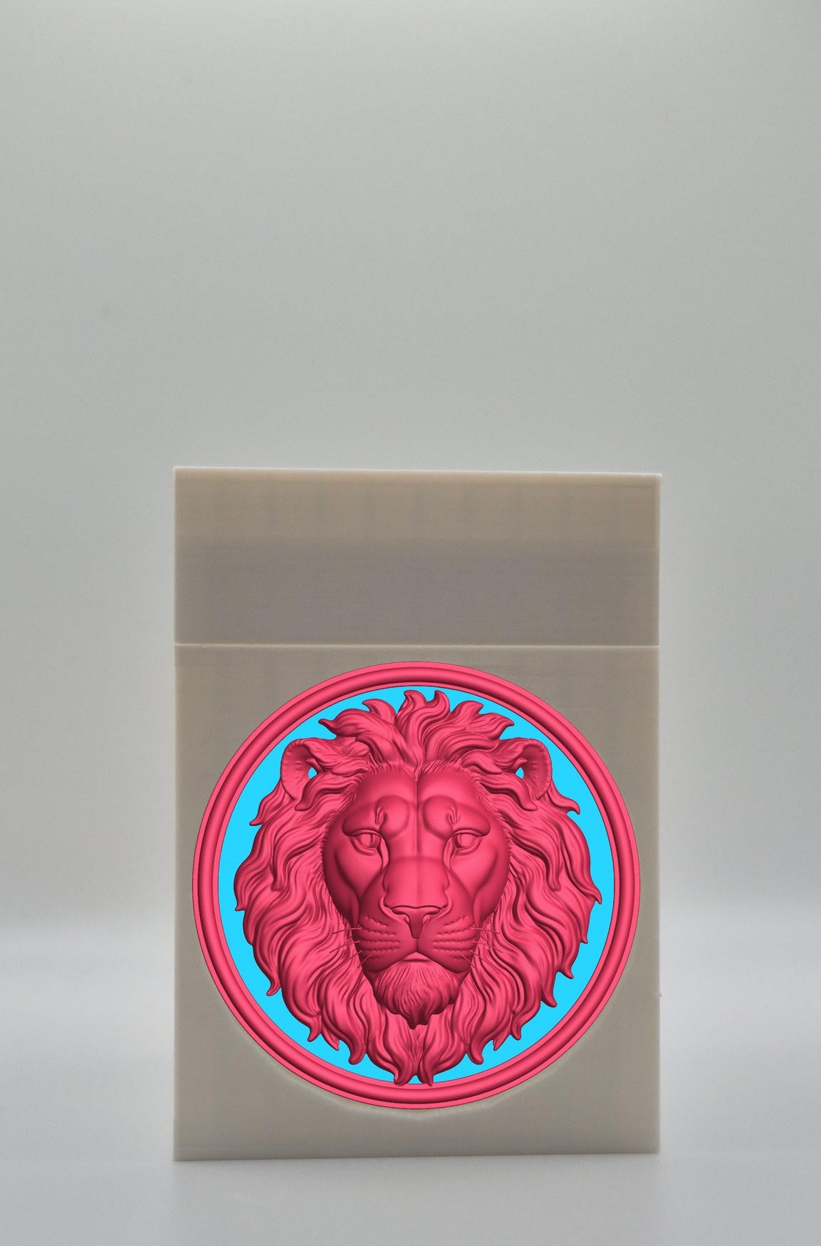 Lion Card Box — White