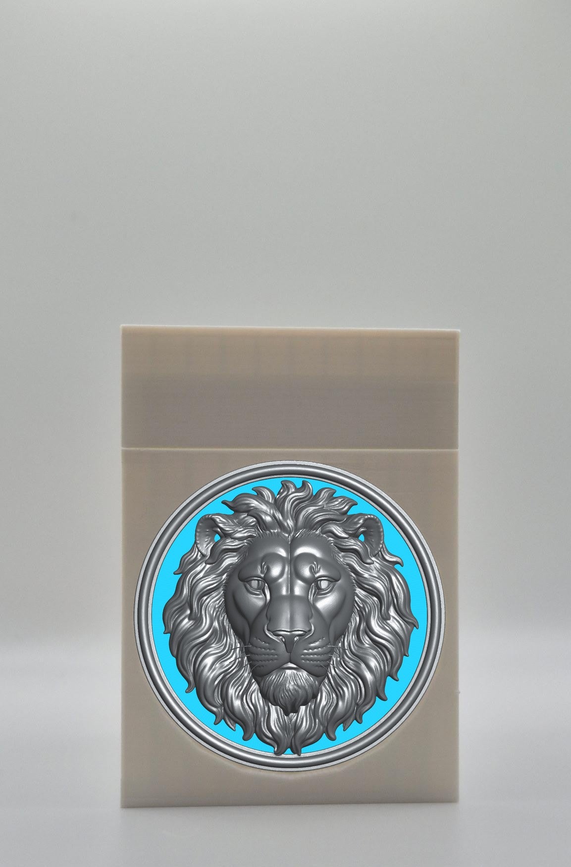 Lion Card Box — White