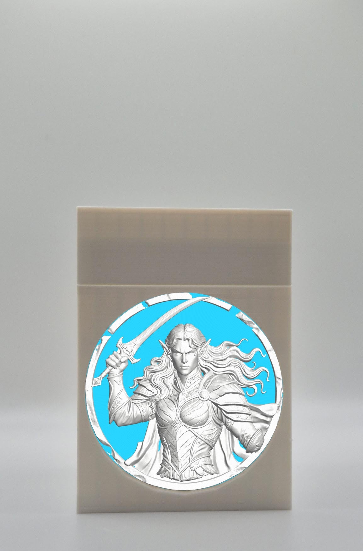 Elvish Warrior Card Box — White