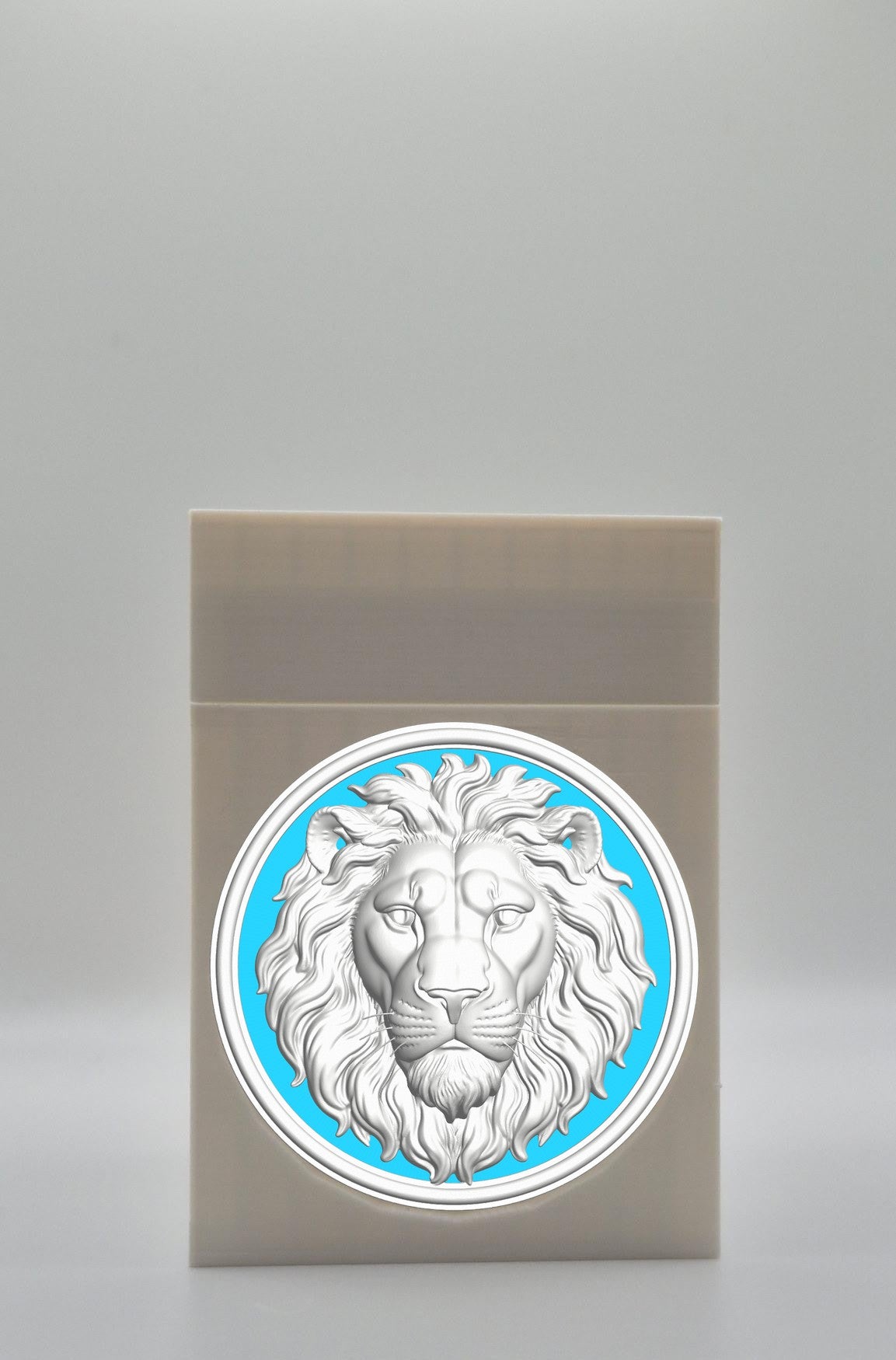 Lion Card Box — White