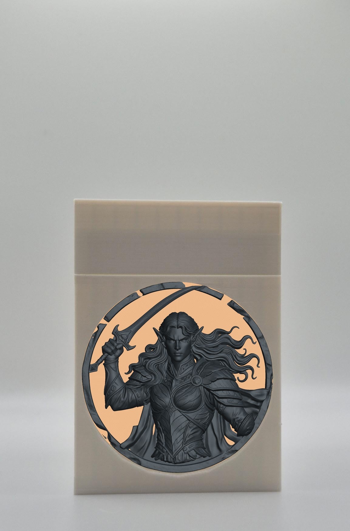 Elvish Warrior Card Box — White