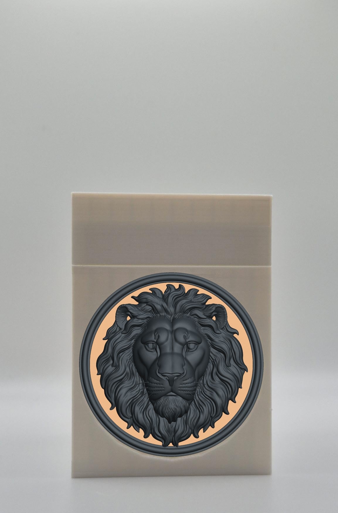 Lion Card Box — White