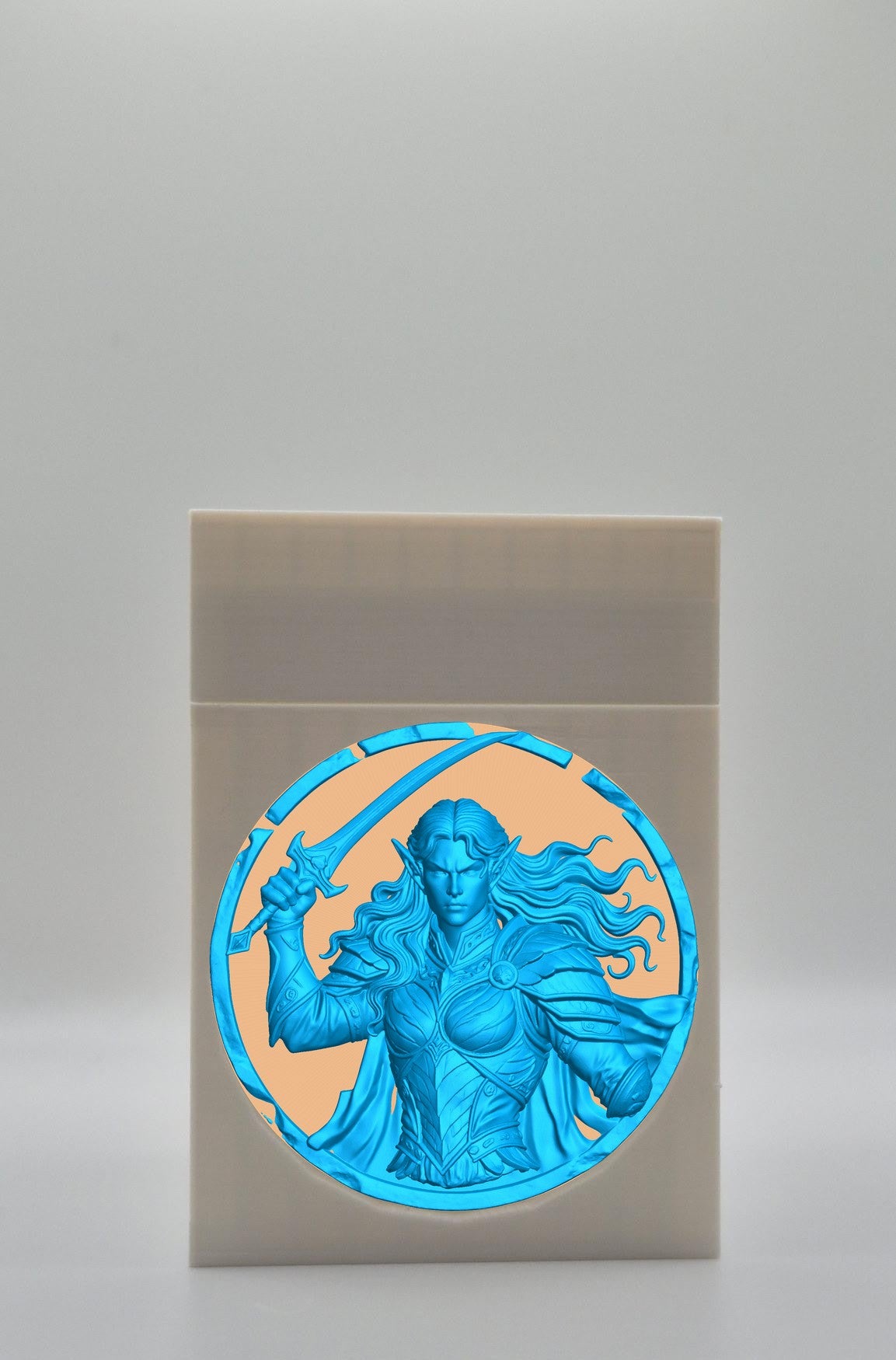 Elvish Warrior Card Box — White