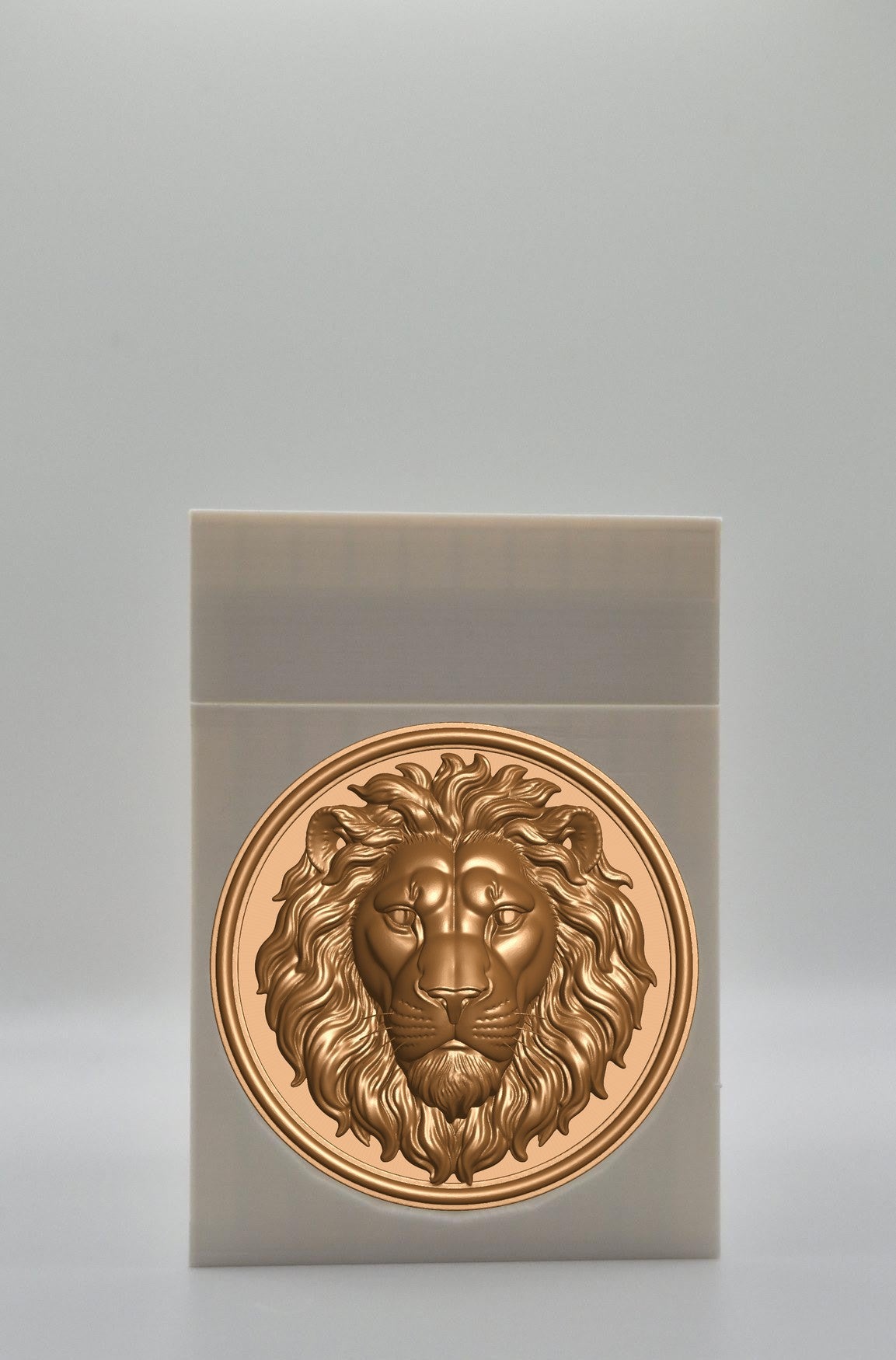 Lion Card Box — White