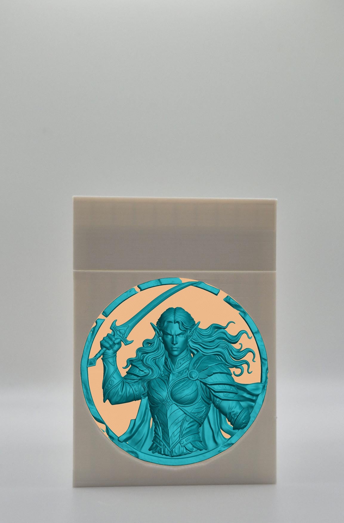 Elvish Warrior Card Box — White