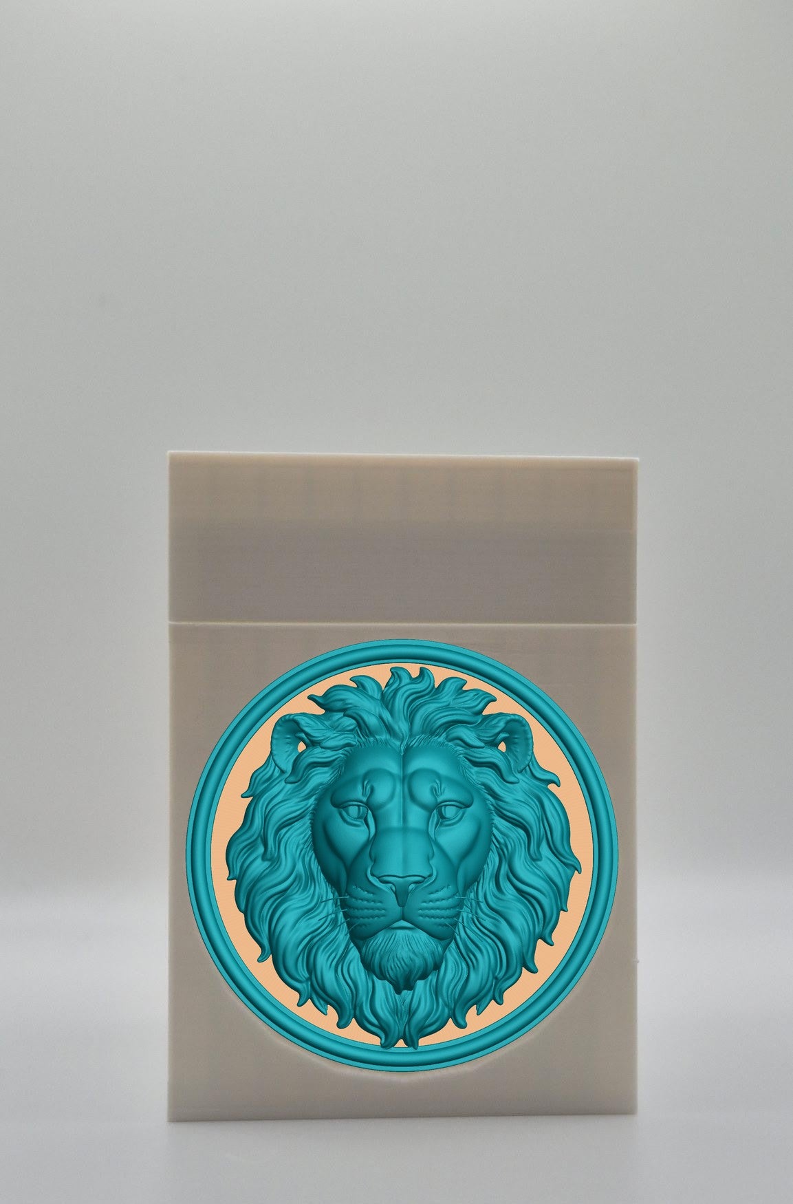Lion Card Box — White