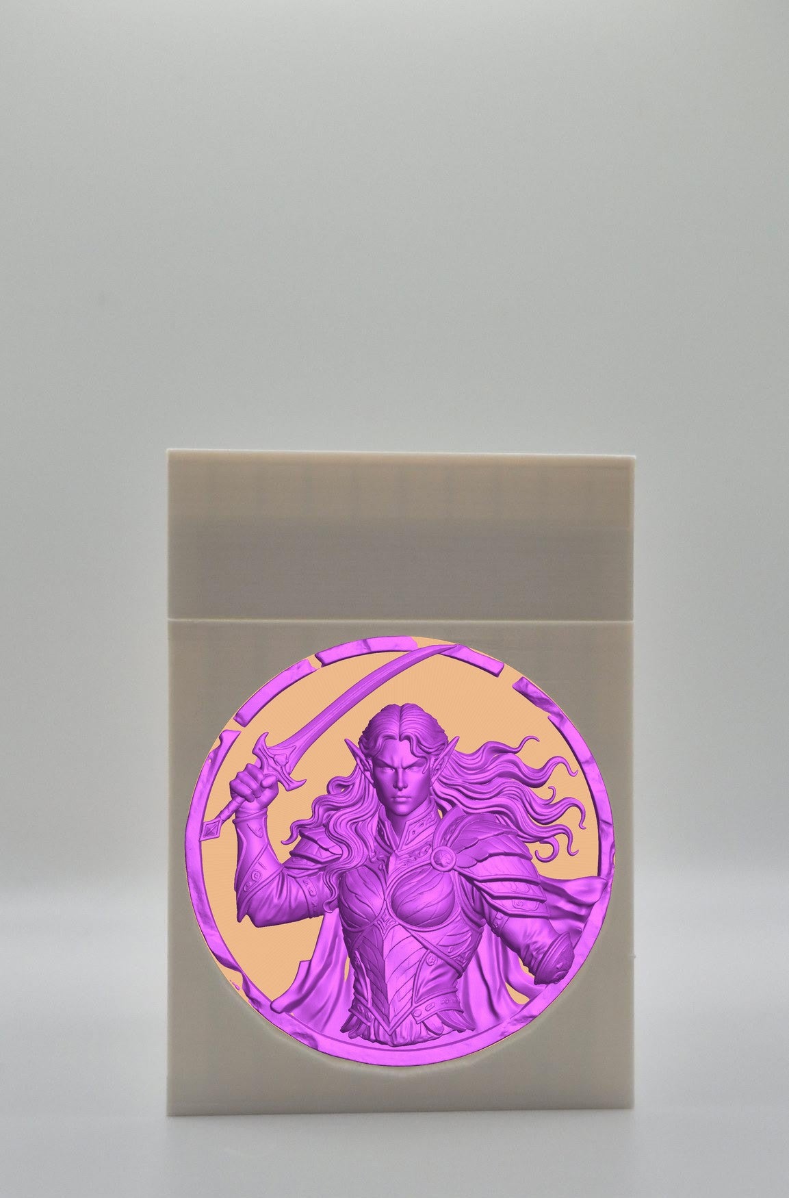 Elvish Warrior Card Box — White