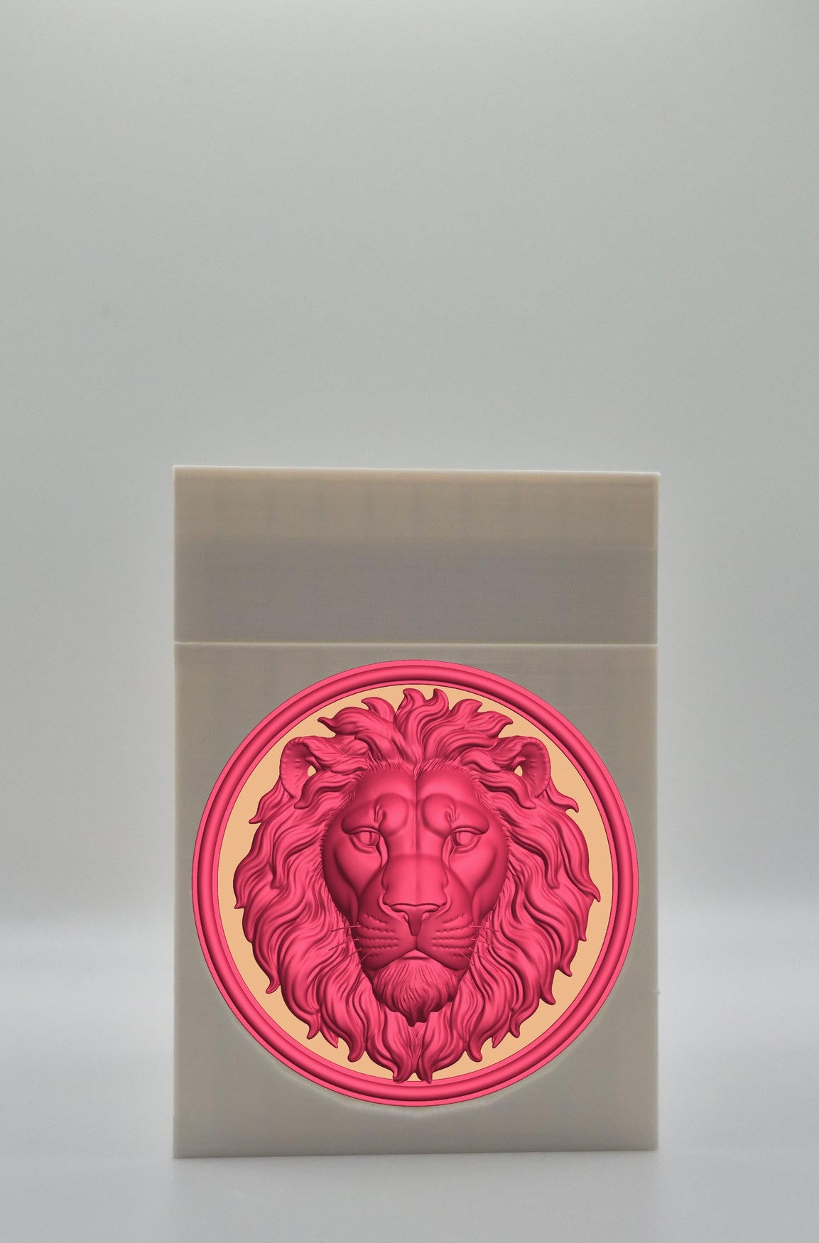 Lion Card Box — White