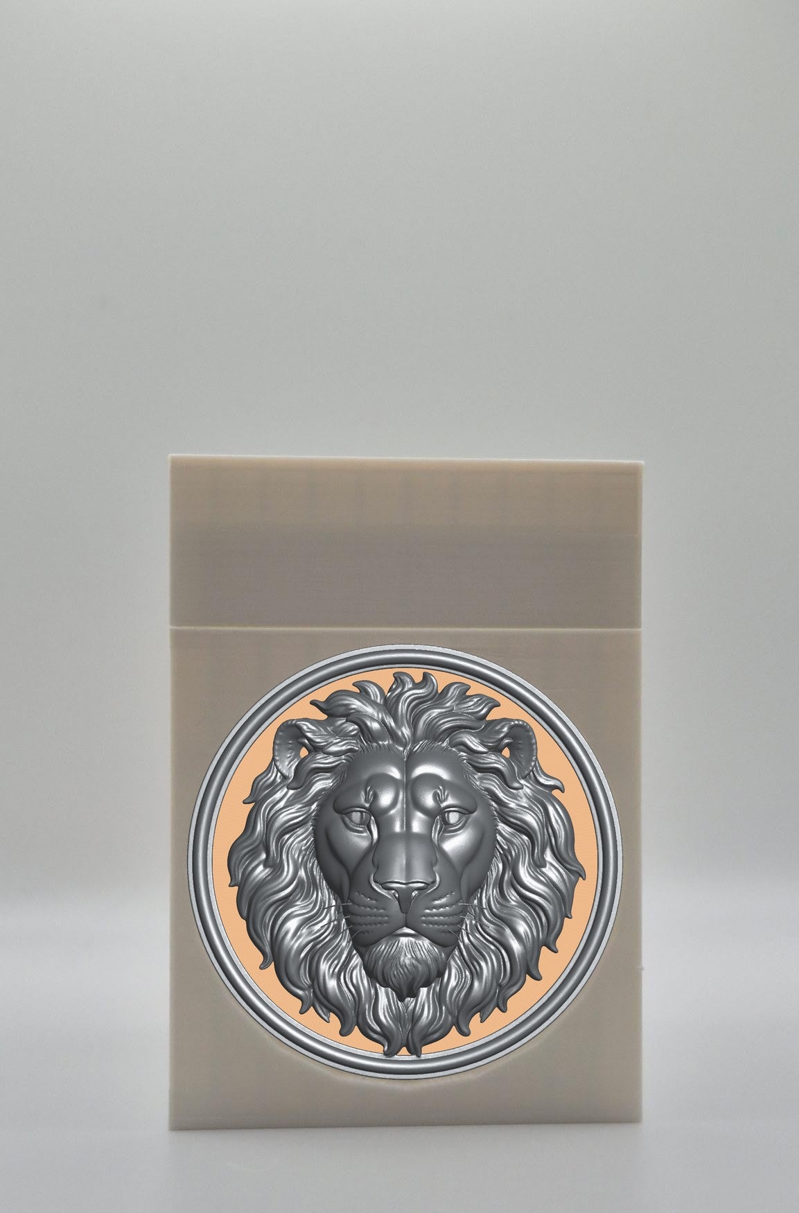 Lion Card Box — White