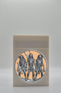Skeleton Army Card Box - White Plain box with Gold background and Silver medallion