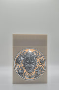 Tree Spirit Card Box - White Plain box with Gold background and Silver medallion