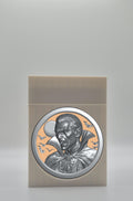 Vampire Card Box - White Plain box with Gold background and Silver medallion