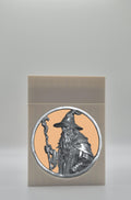 Wizard Card Box - White Plain box with Gold background and Silver medallion