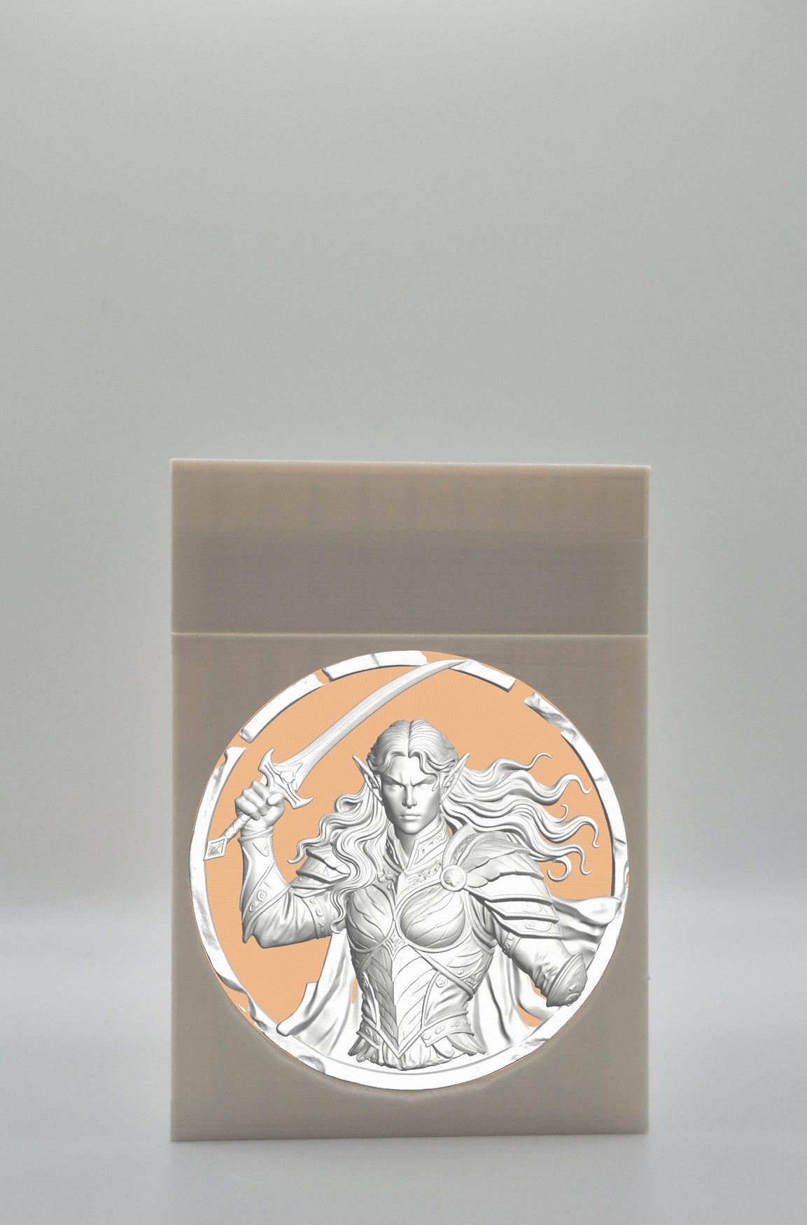 Elvish Warrior Card Box — White