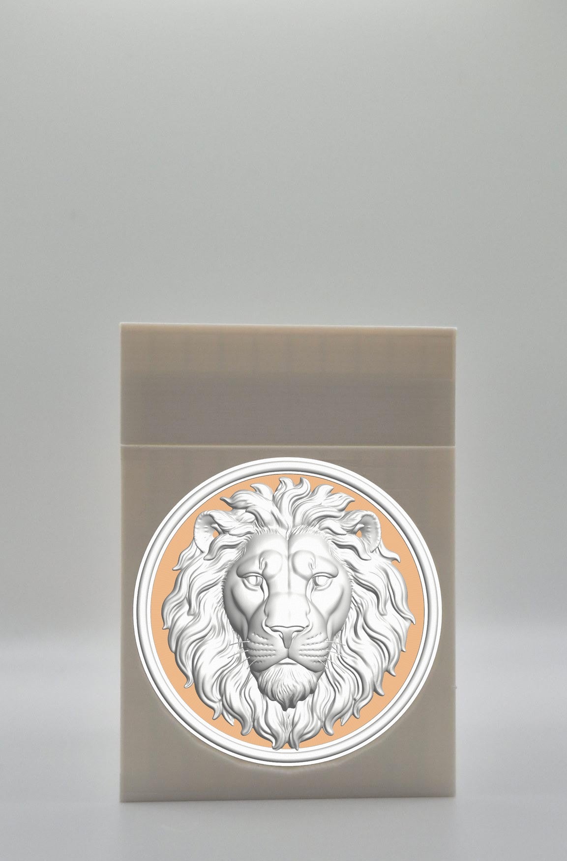Lion Card Box — White