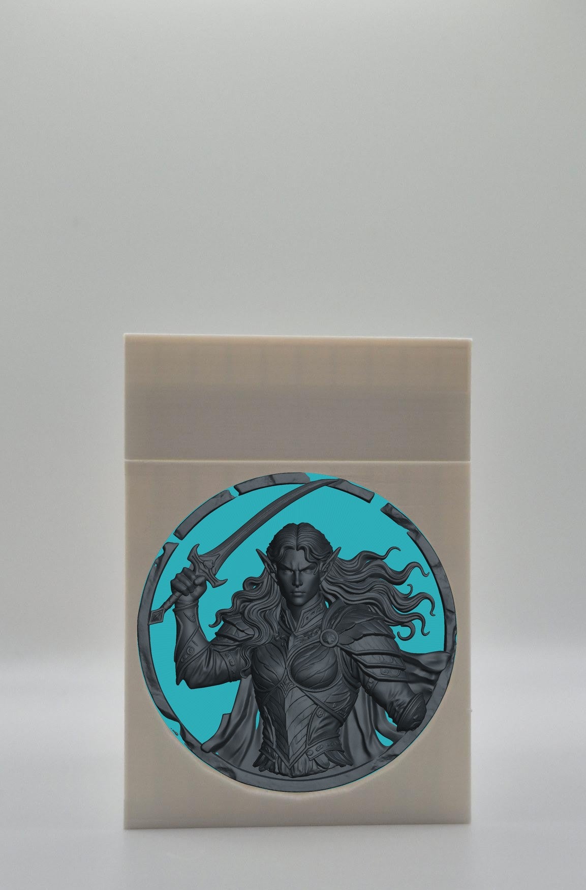 Elvish Warrior Card Box — White