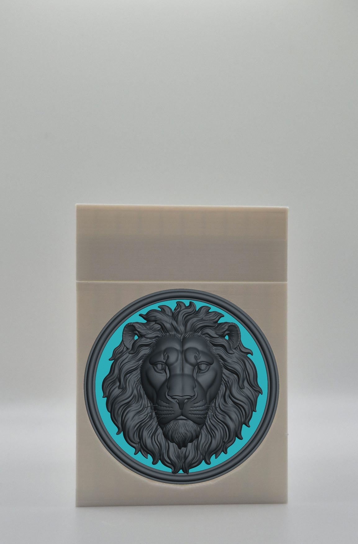 Lion Card Box — White
