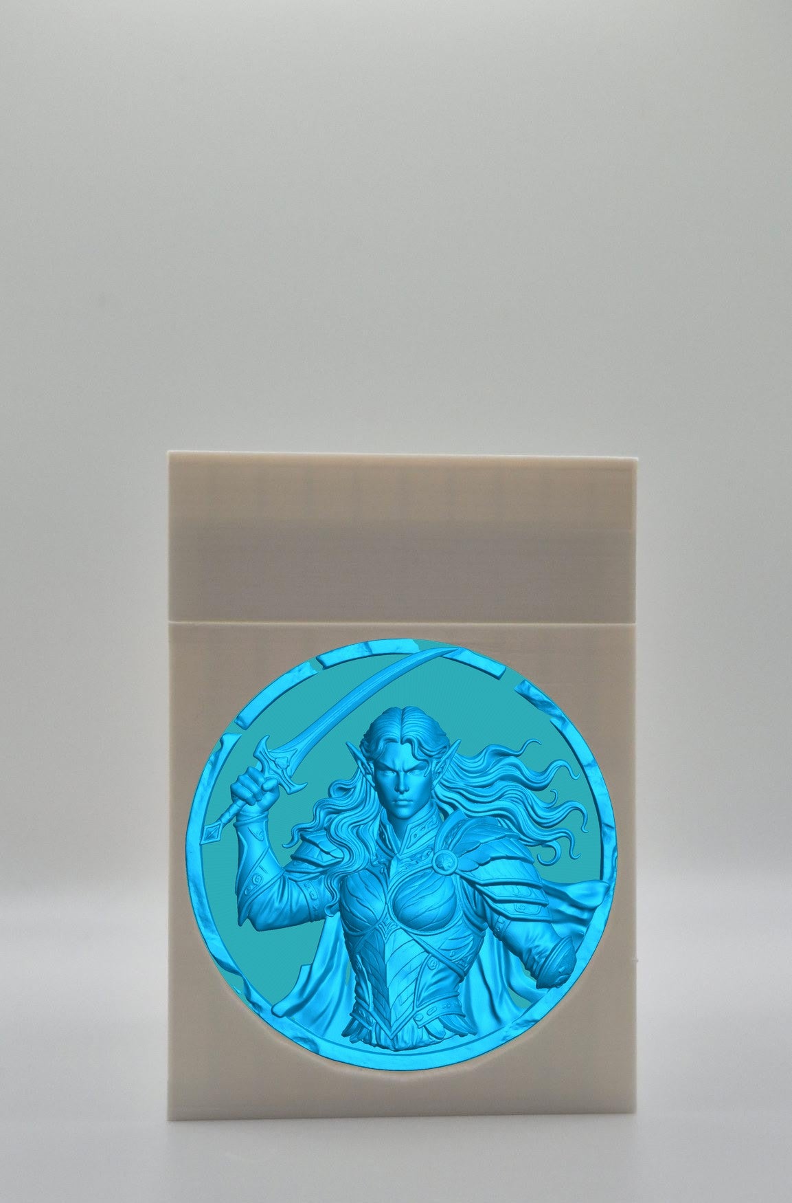 Elvish Warrior Card Box — White