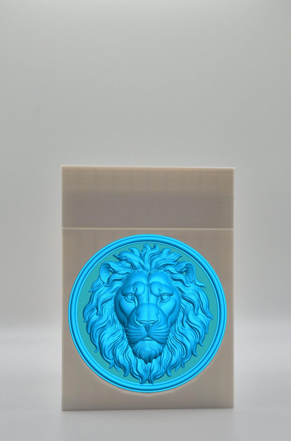 Lion Card Box — White