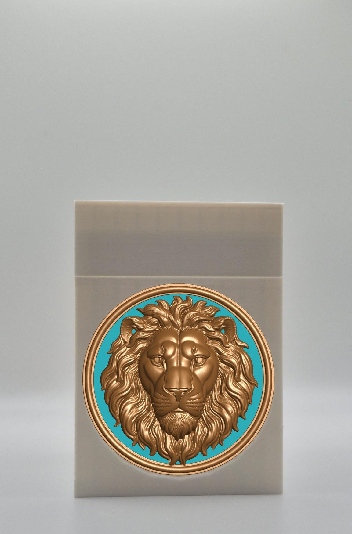 Lion Card Box — White