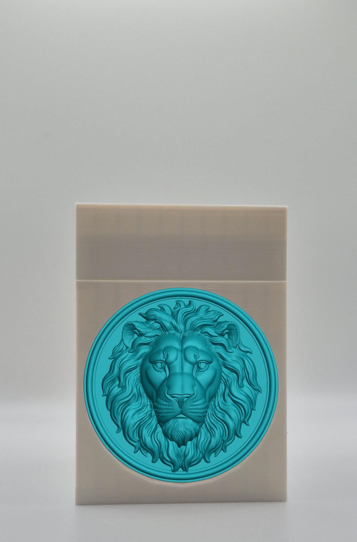 Lion Card Box — White