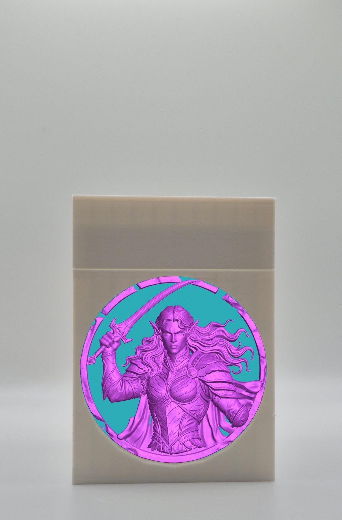 Elvish Warrior Card Box — White