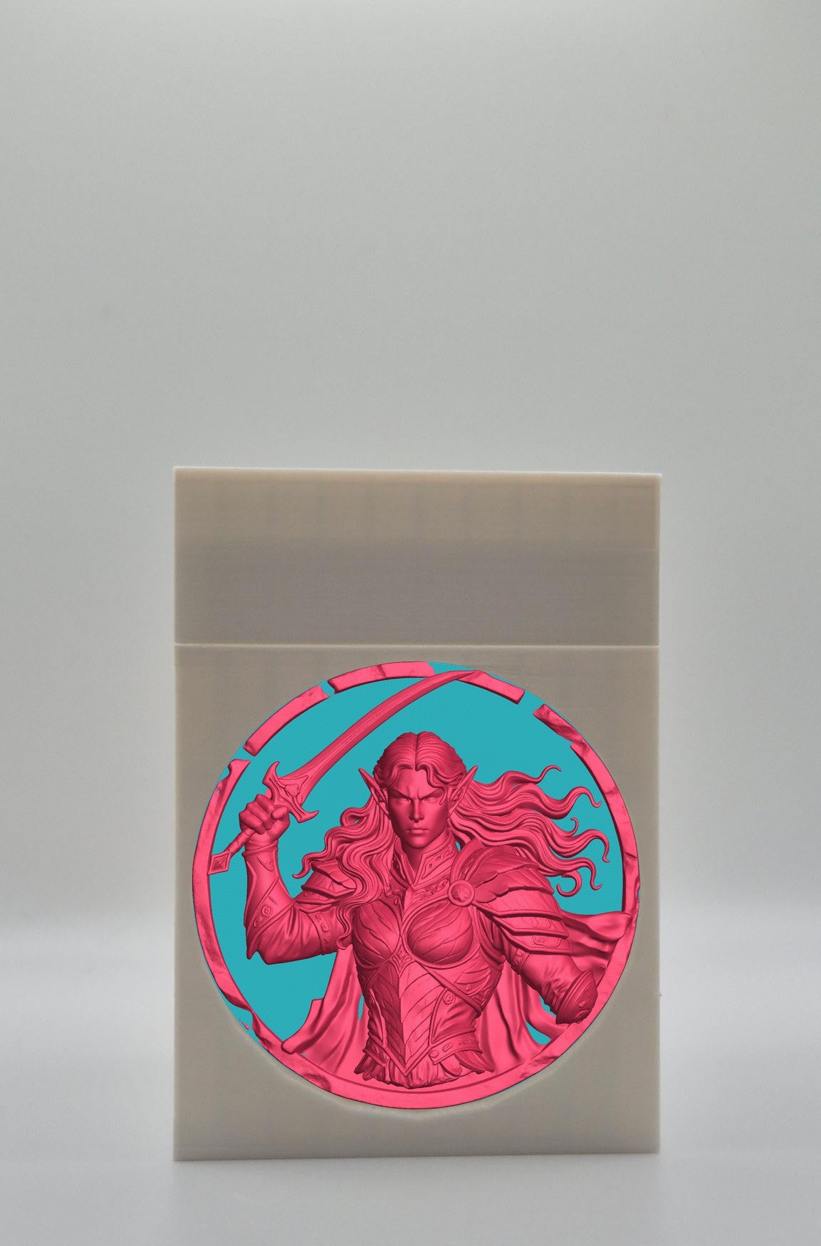 Elvish Warrior Card Box — White