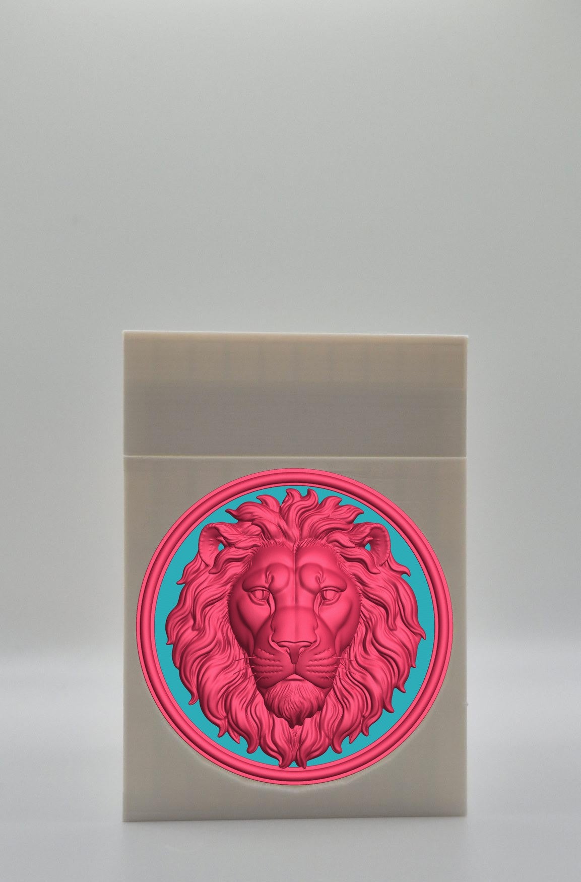 Lion Card Box — White