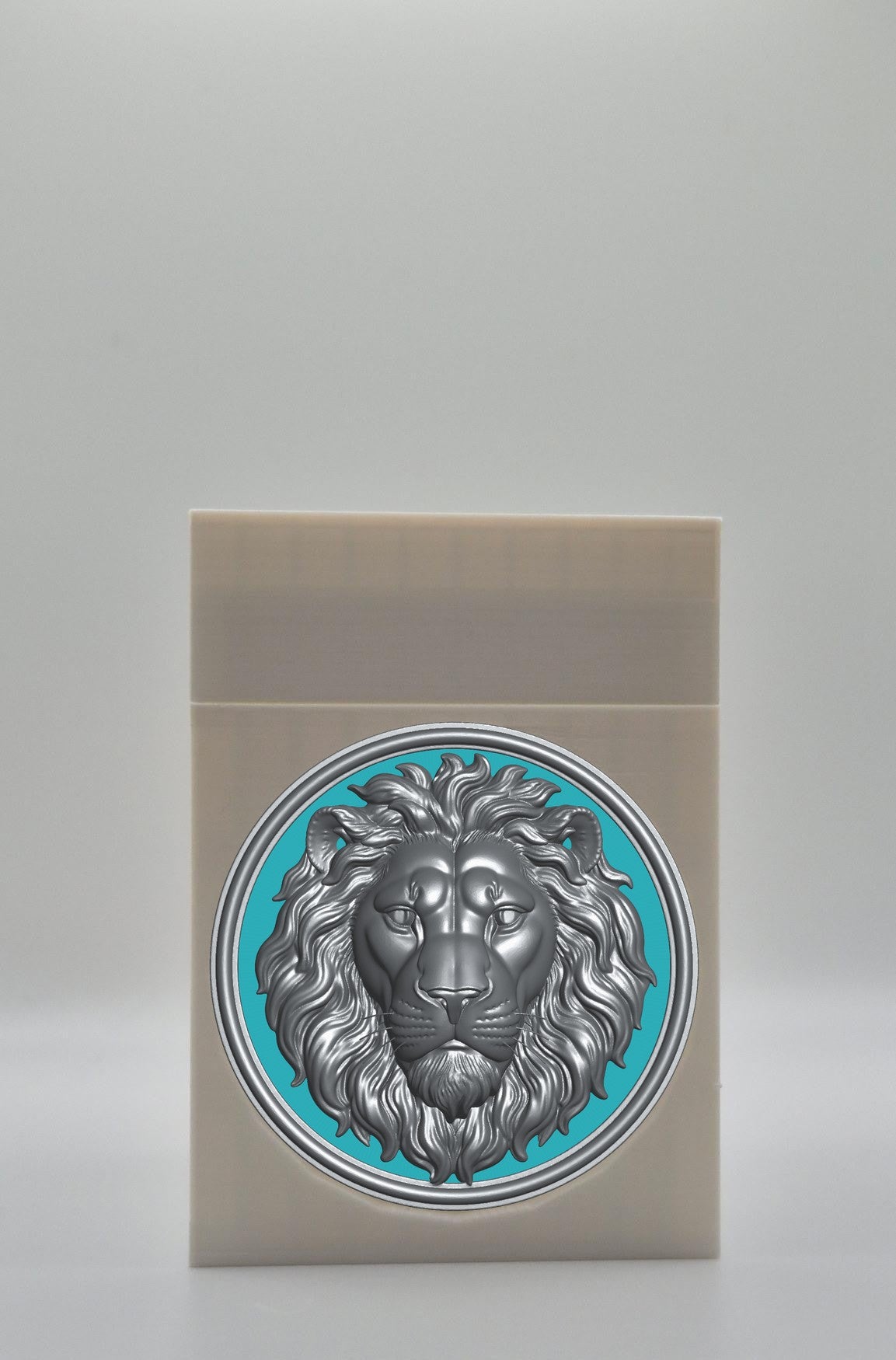 Lion Card Box — White