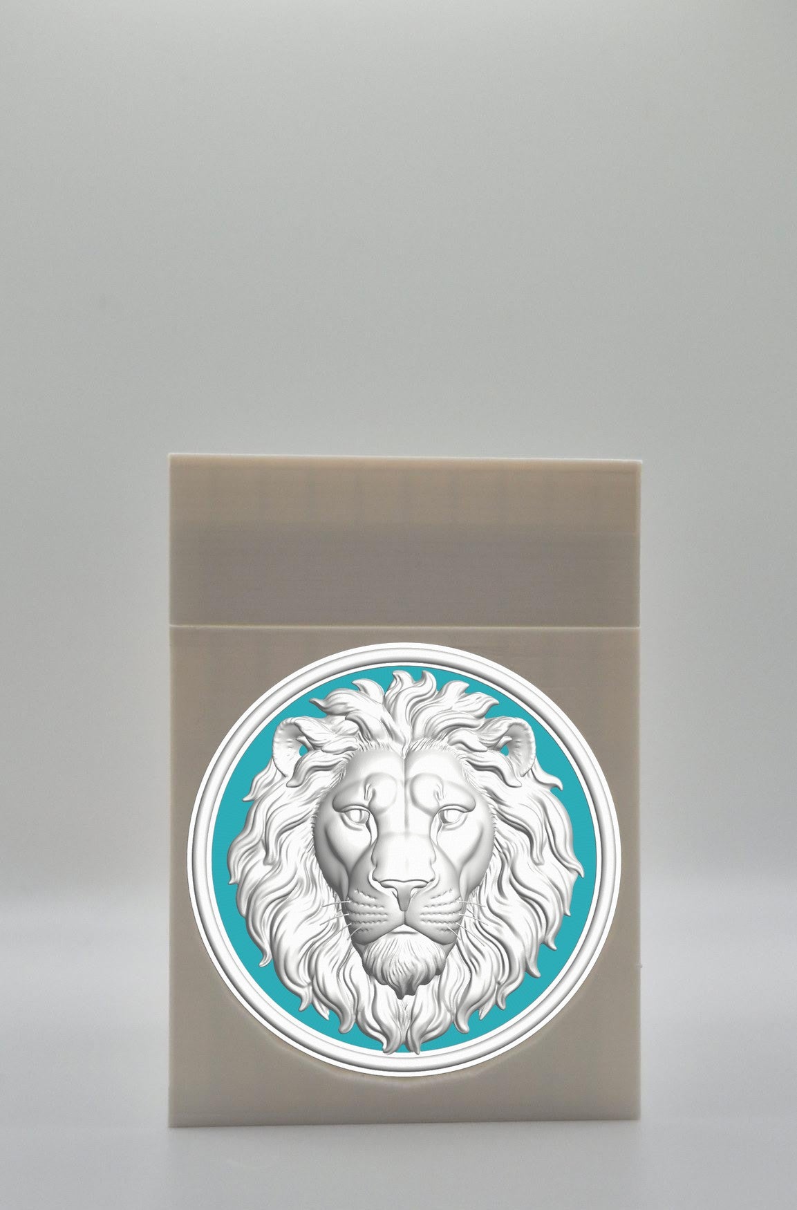 Lion Card Box — White