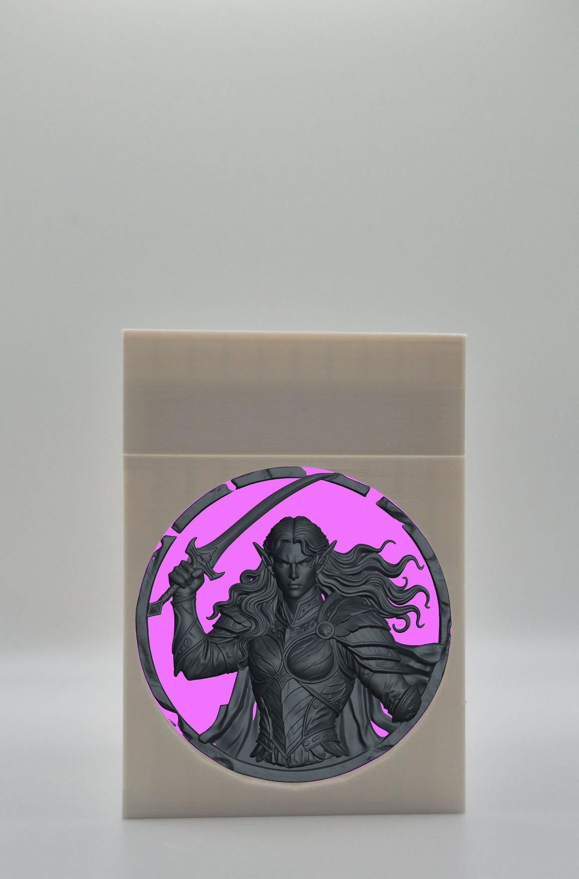 Elvish Warrior Card Box — White