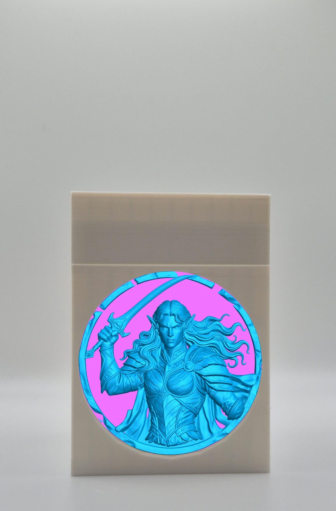 Elvish Warrior Card Box — White