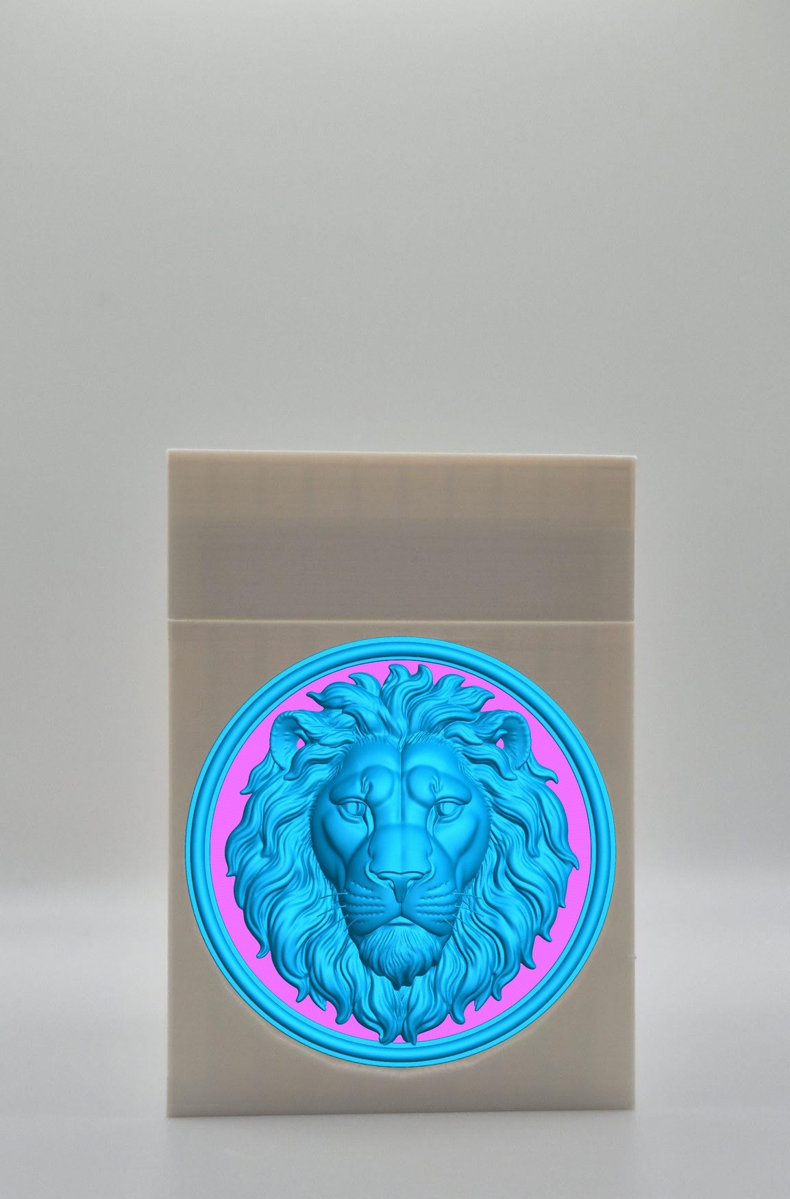 Lion Card Box — White