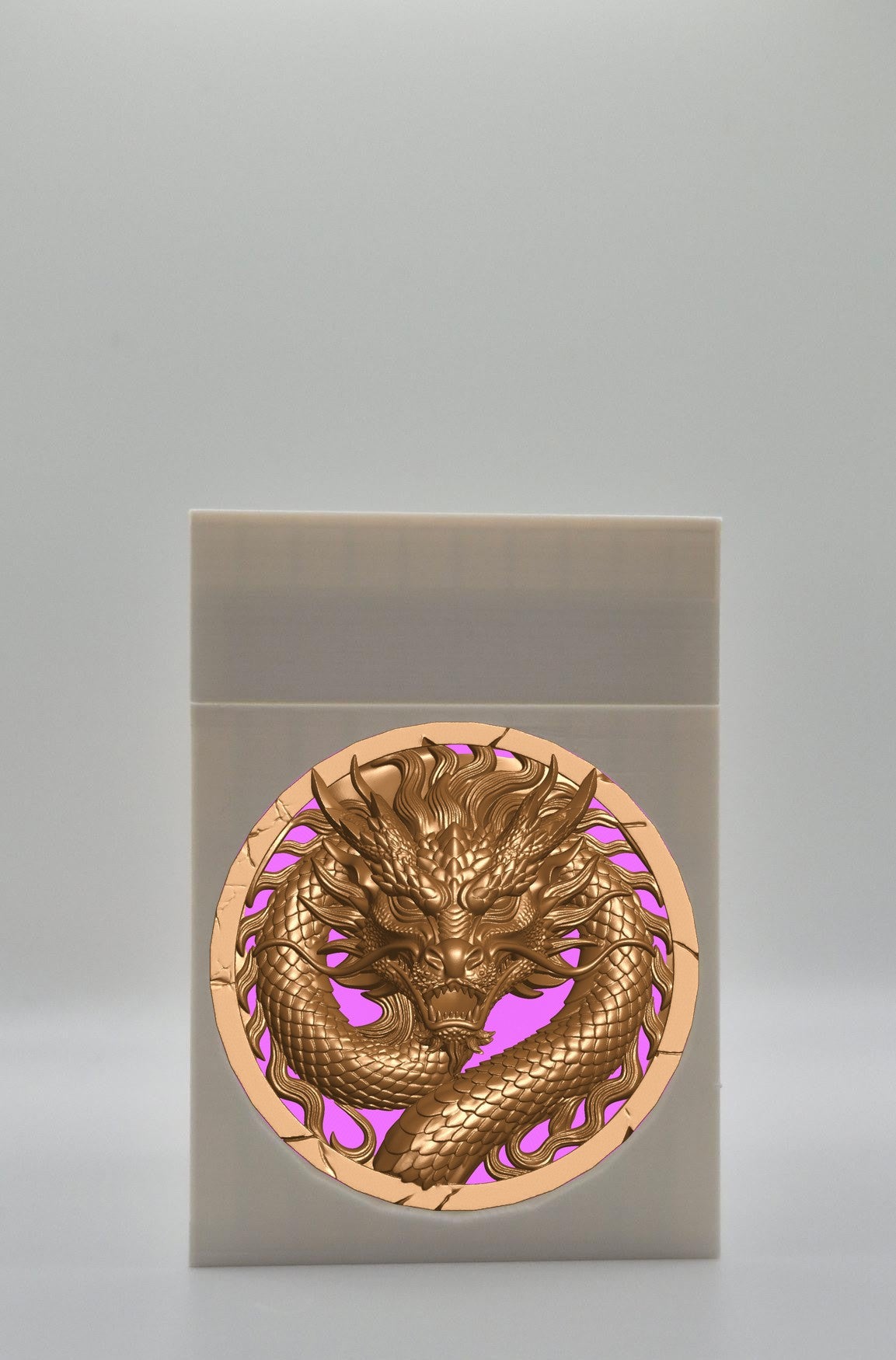 Dragon Card Box — White