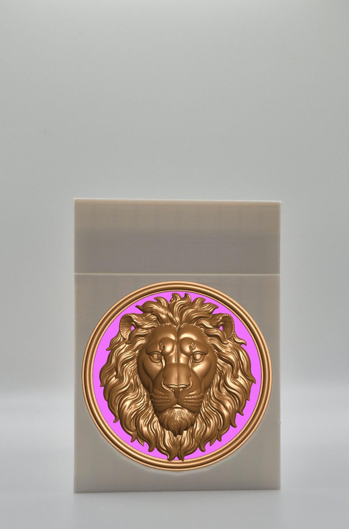 Lion Card Box — White