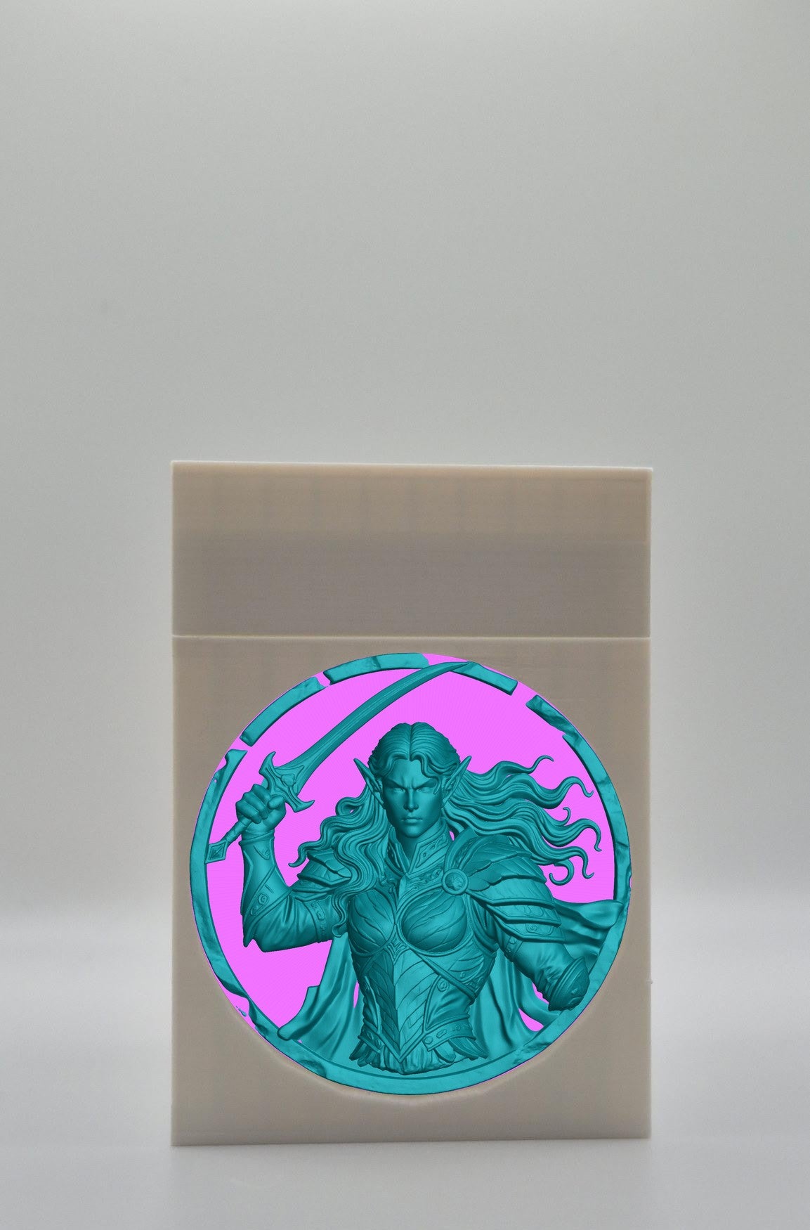 Elvish Warrior Card Box — White