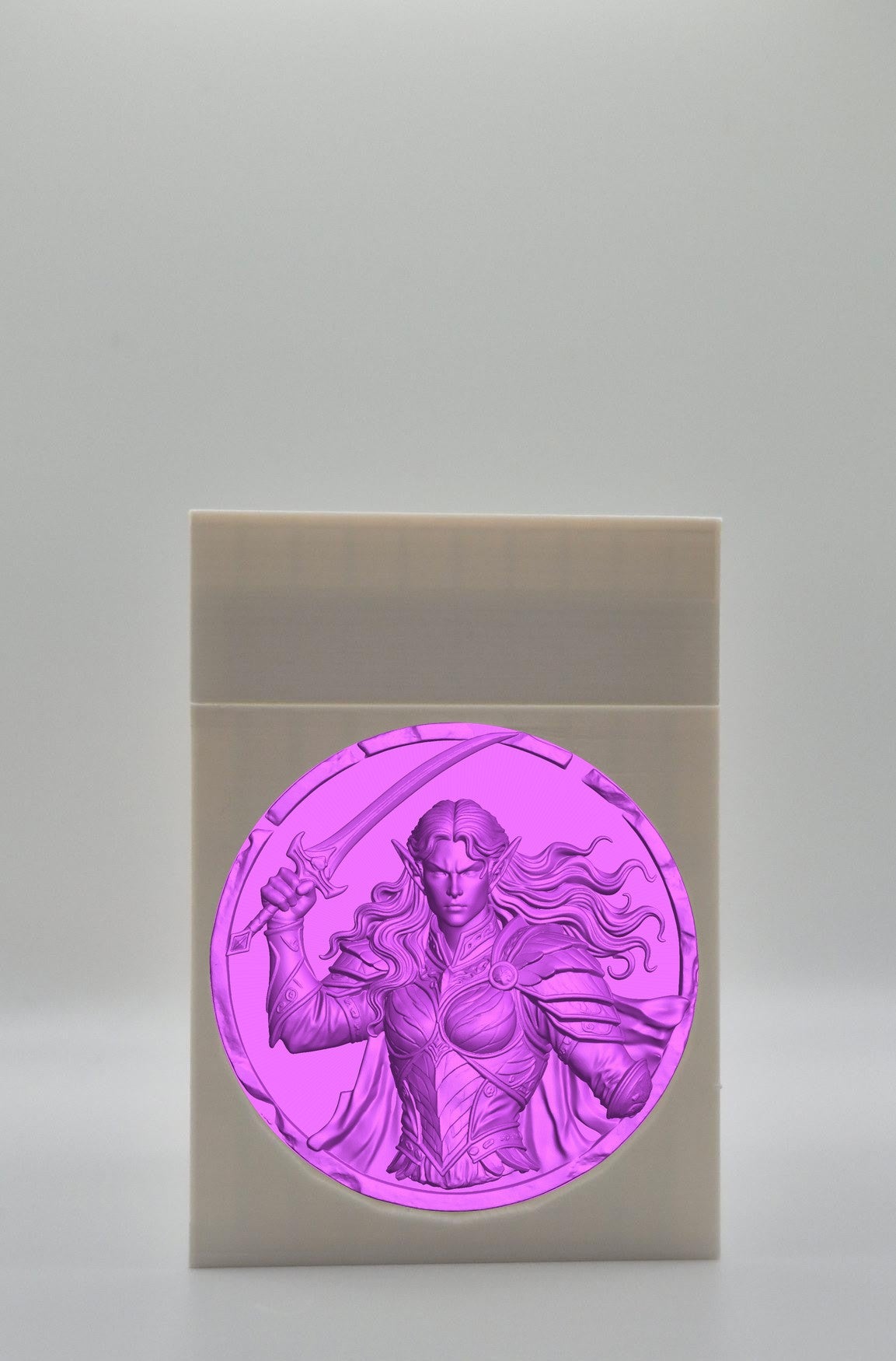 Elvish Warrior Card Box — White