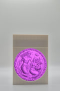 Merfolk Card Box - White Plain box with Purple background and Purple medallion