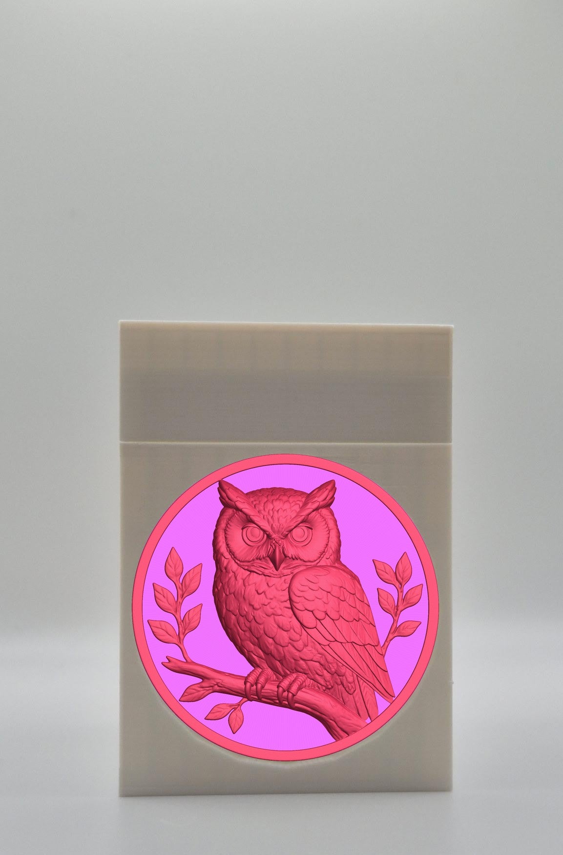 Owl Card Box — White
