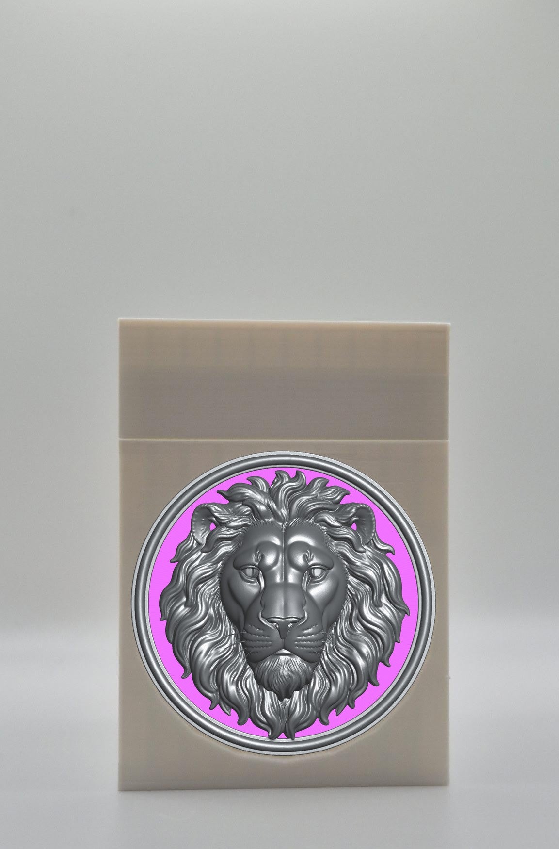 Lion Card Box — White