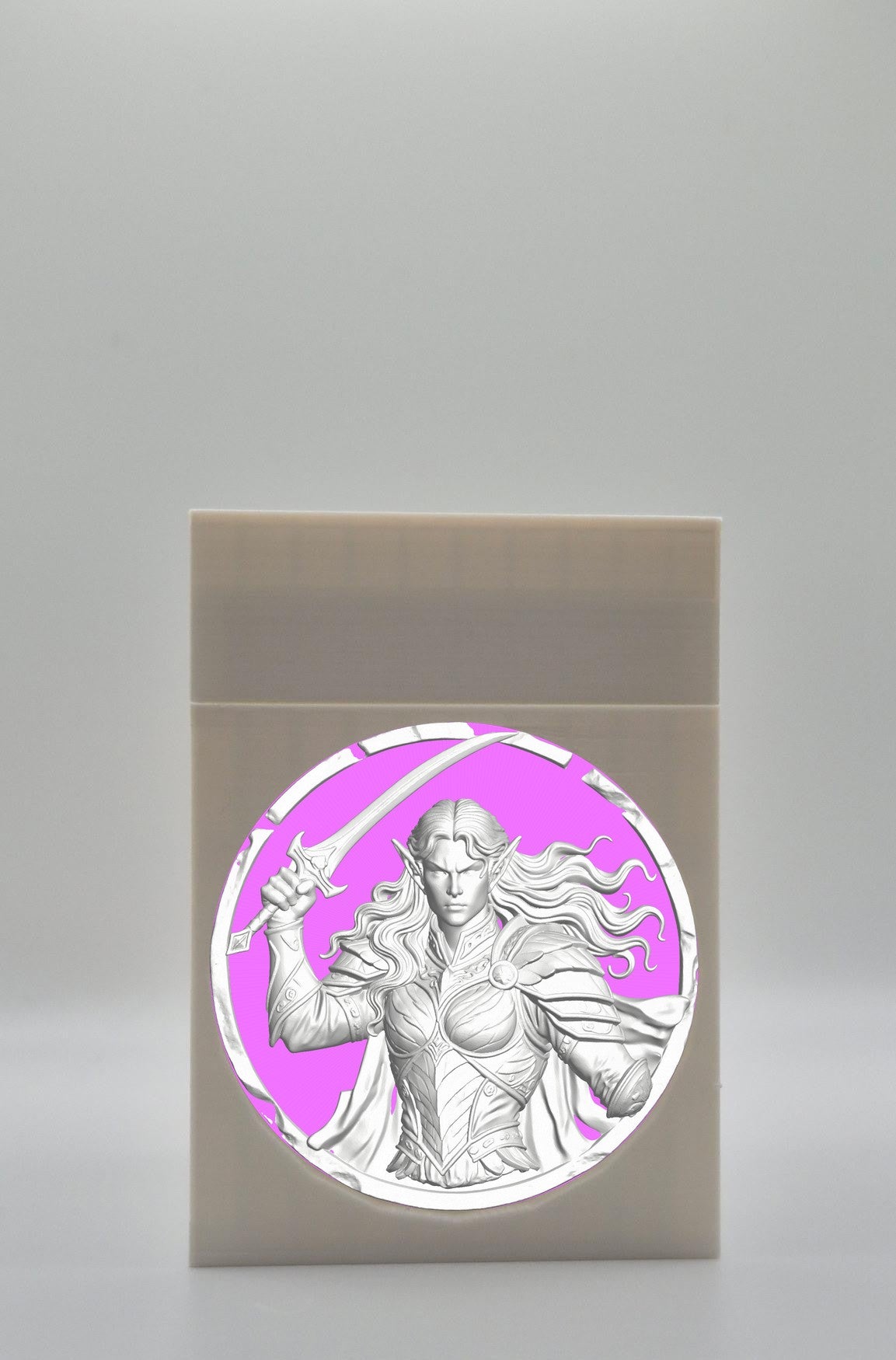 Elvish Warrior Card Box — White