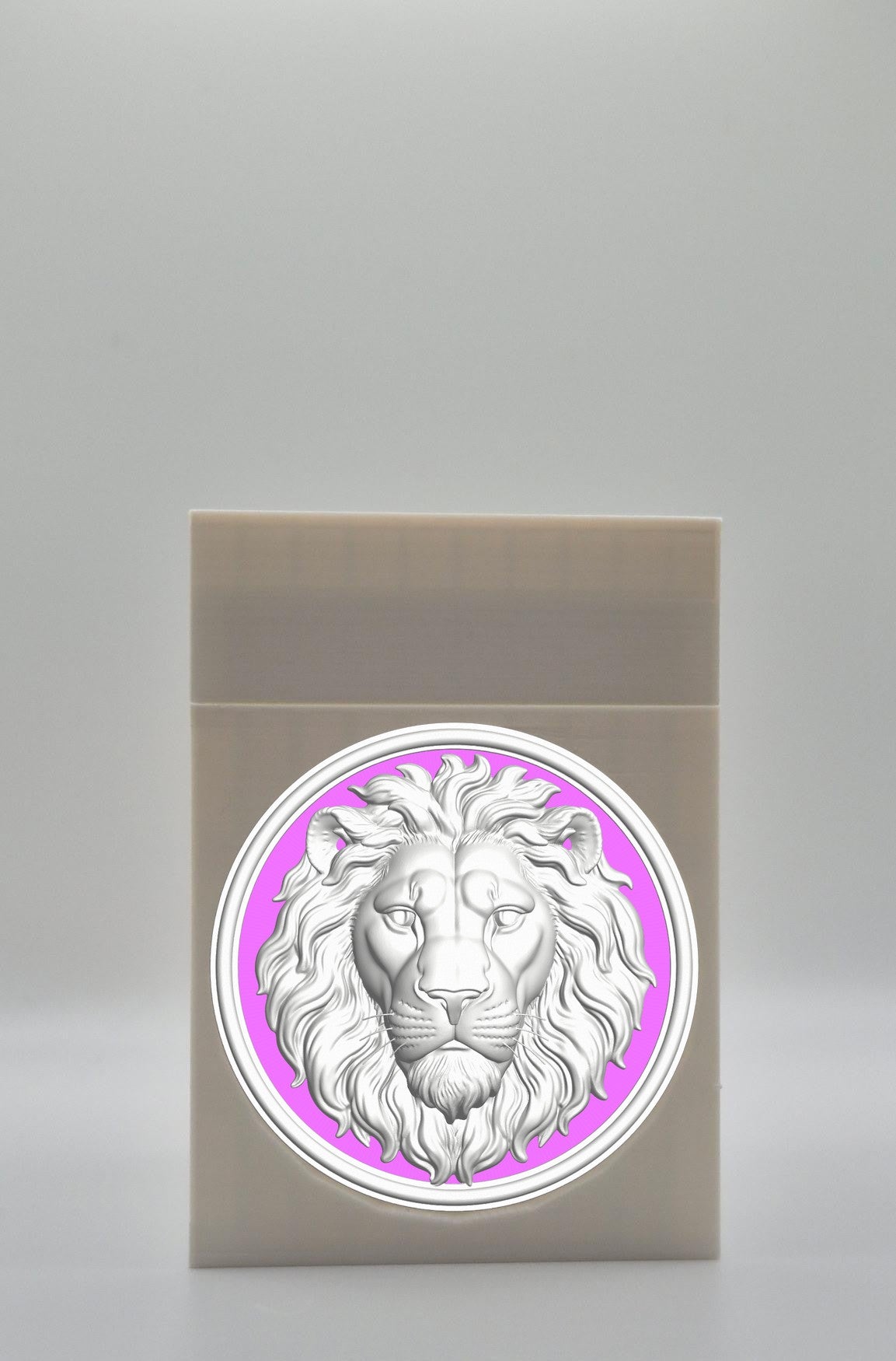 Lion Card Box — White