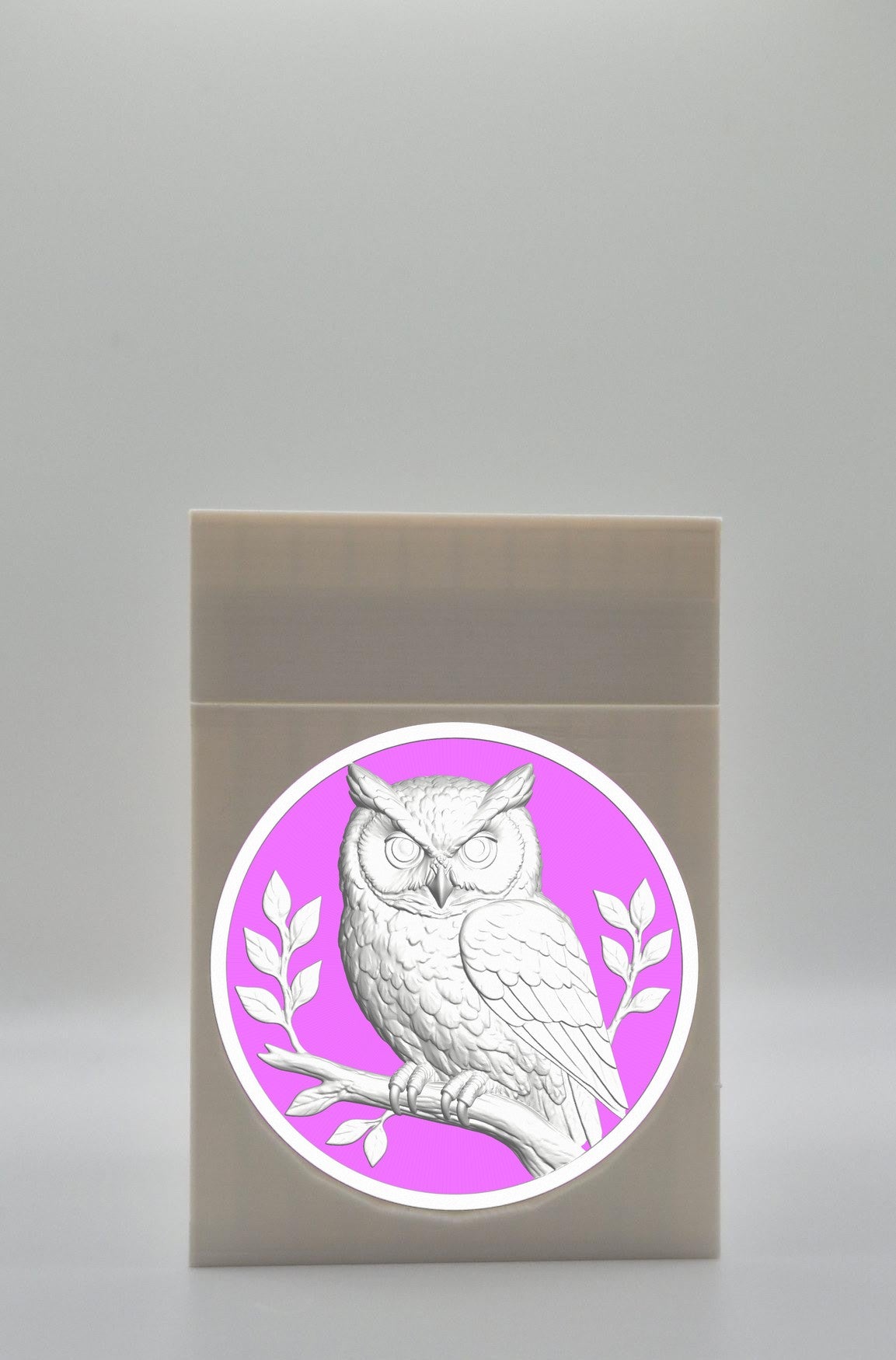 Owl Card Box — White