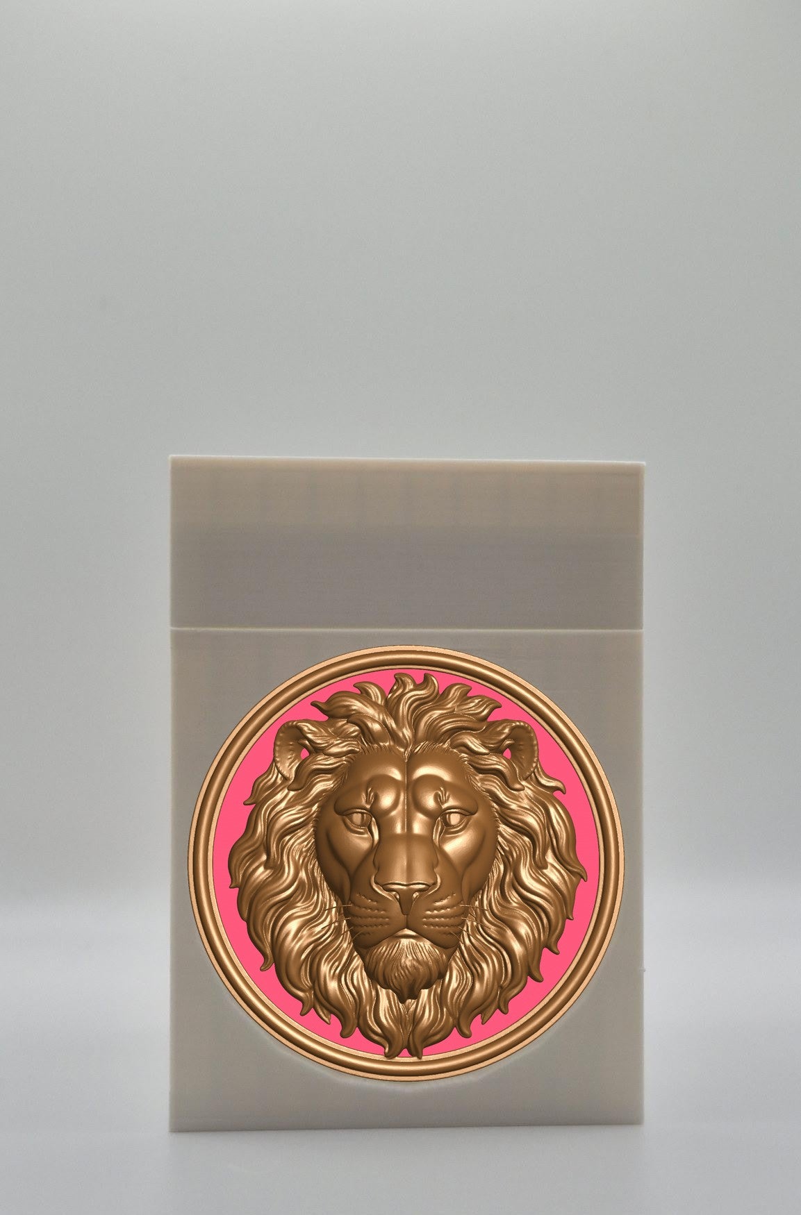 Lion Card Box — White