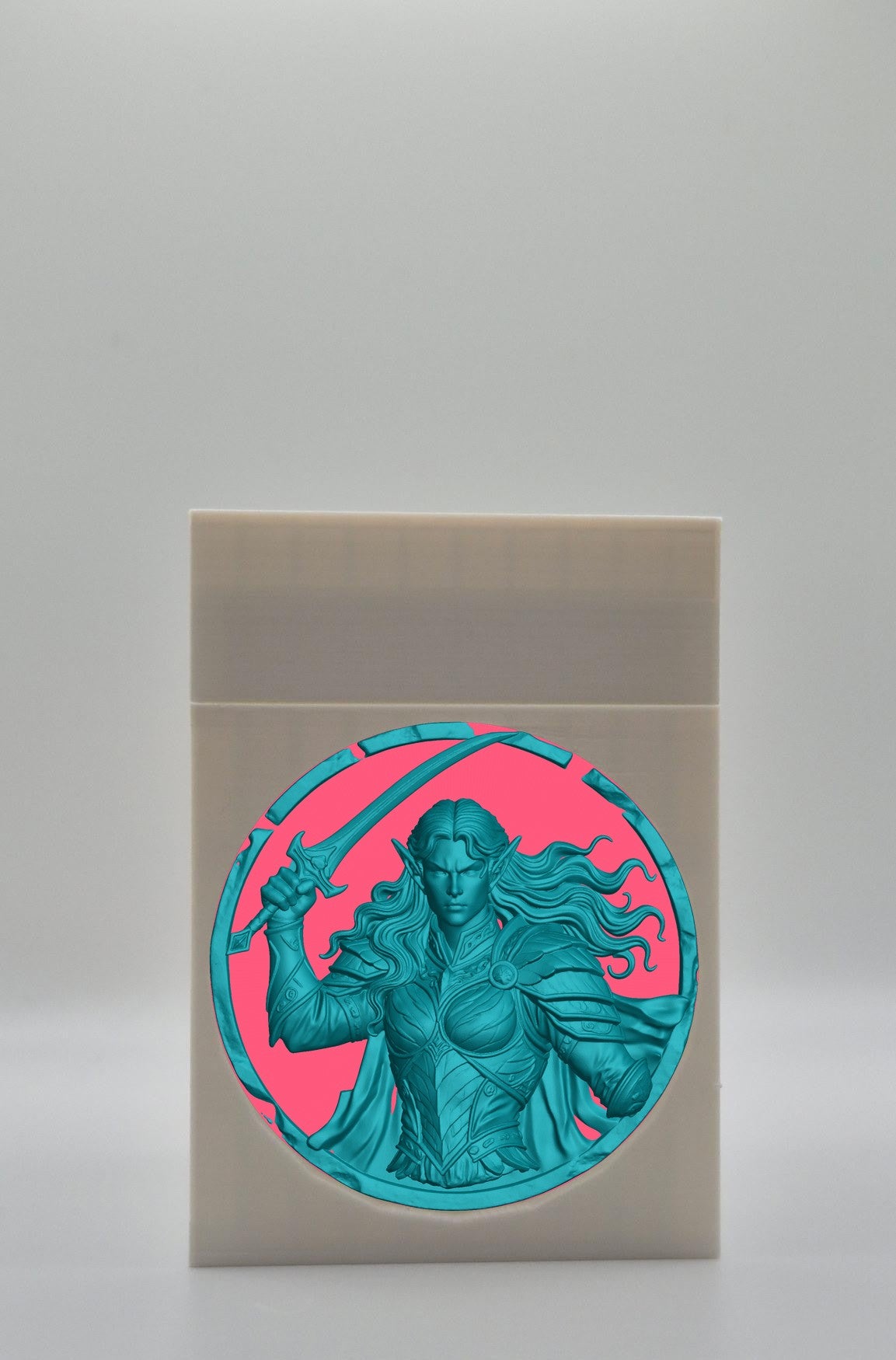 Elvish Warrior Card Box — White