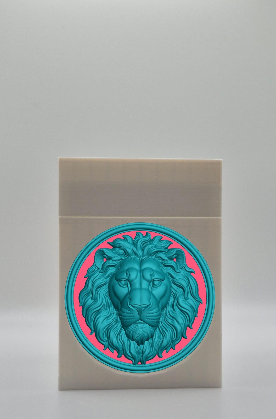 Lion Card Box — White