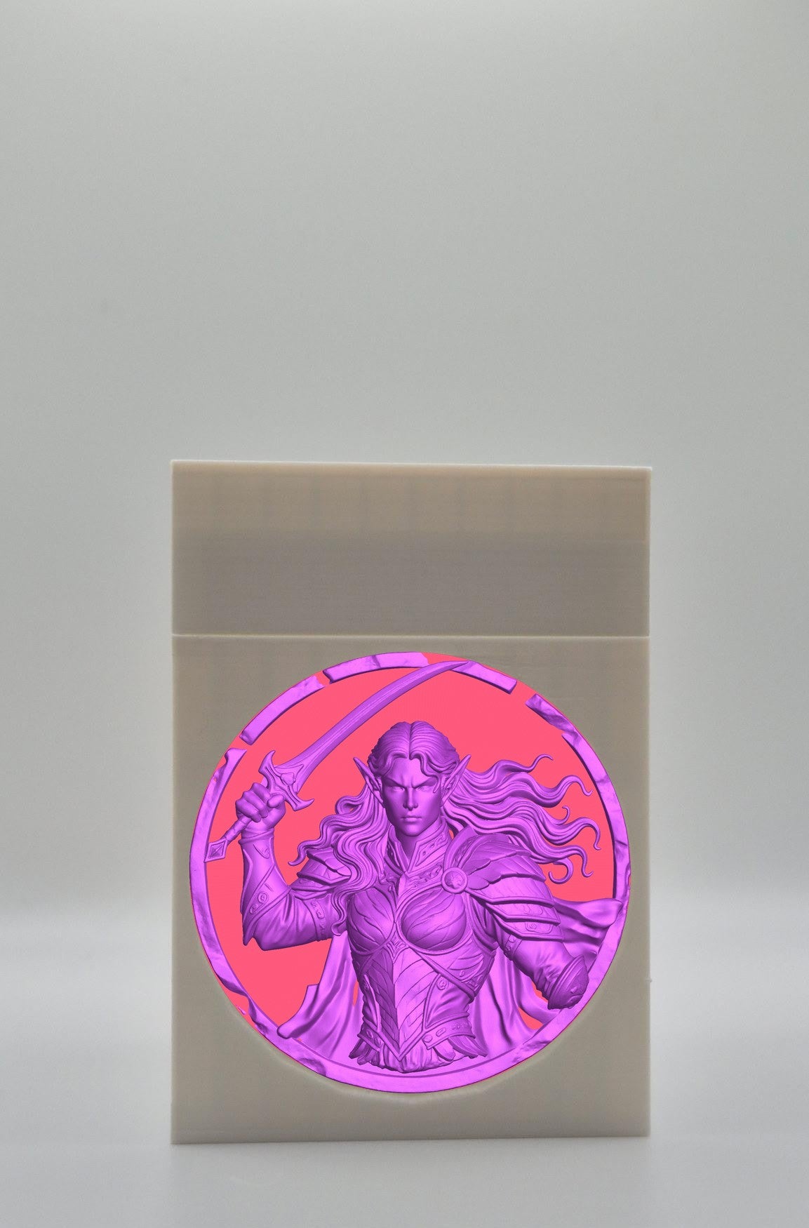 Elvish Warrior Card Box — White