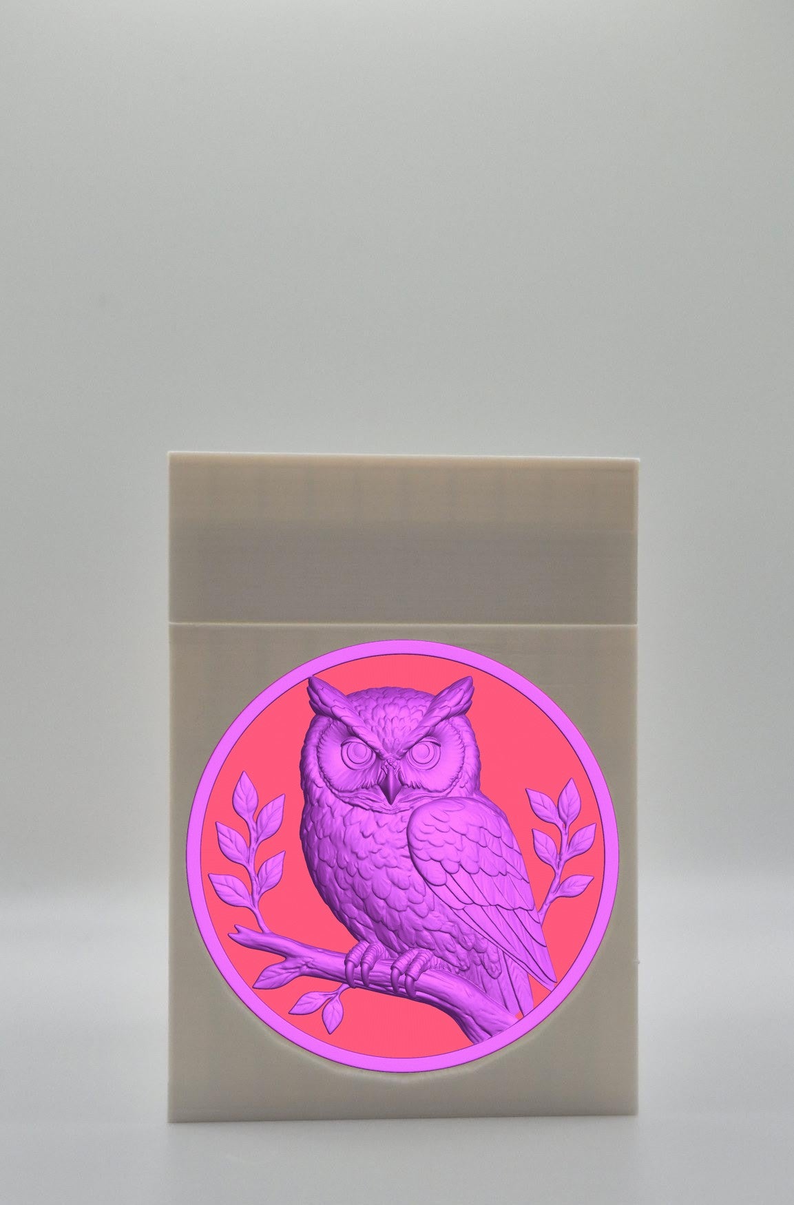 Owl Card Box — White