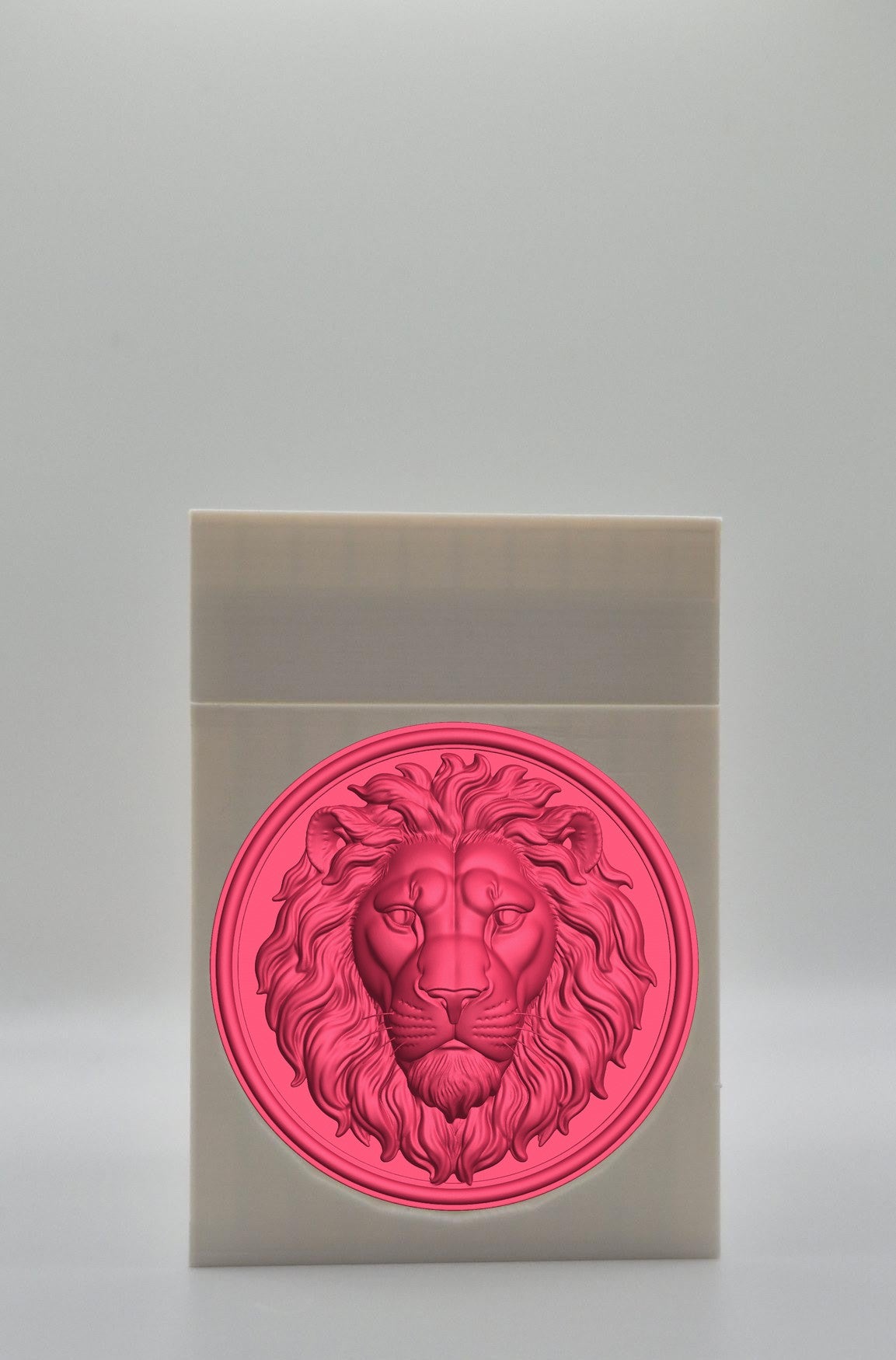 Lion Card Box — White