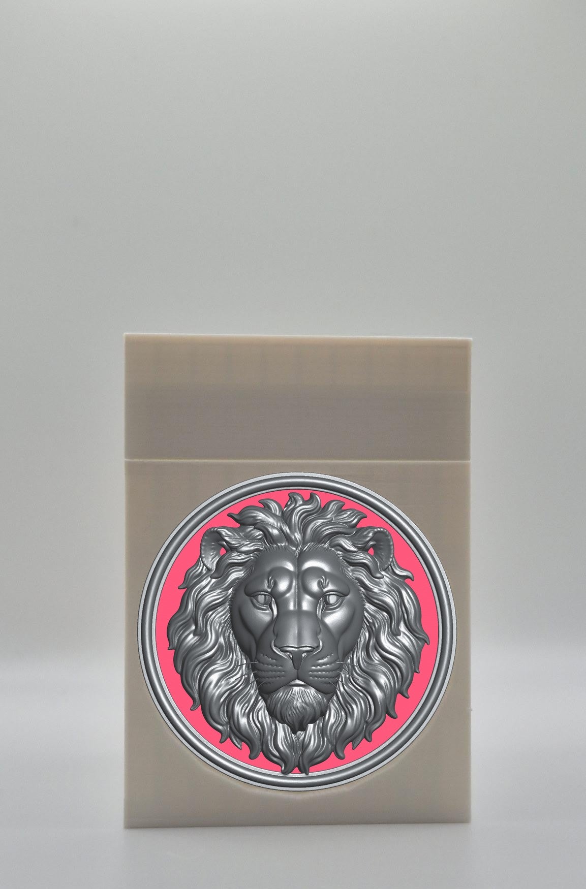 Lion Card Box — White